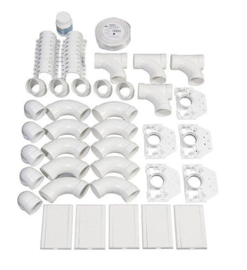 Ducted Vacuum System Installation Kit for 375 M² home | 5-inlet (pipes not included)