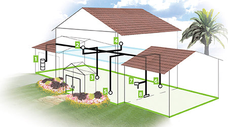 30 degree elbow Ducted vacuum system